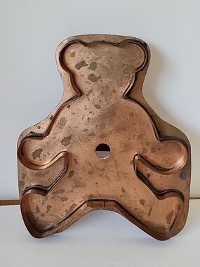 Teddy Bear Copper Cookie Cutter - Vintage Nordstrom's 7"